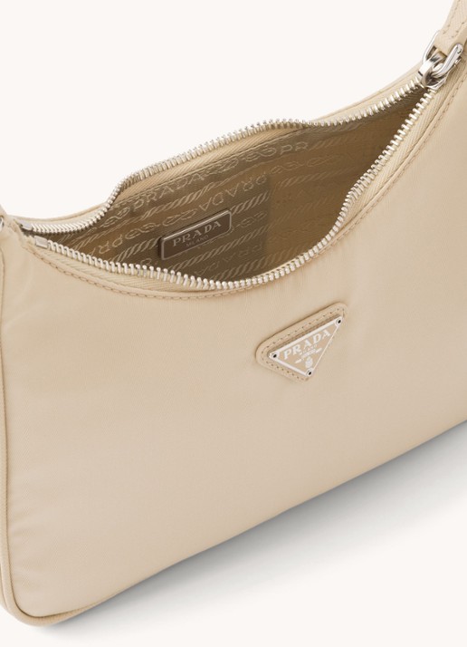 Prada Prada Re-Edition 2005 Re-Nylon crossbodytas met leren details - detail 2 beige