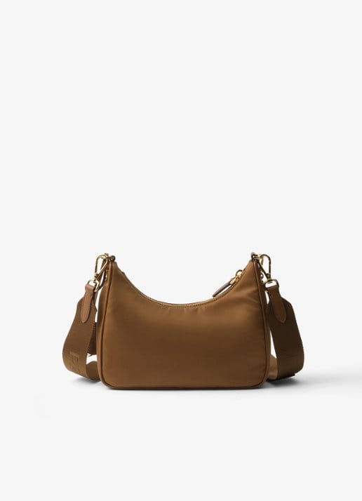 Prada Prada Re-Edition 2005 Re-Nylon crossbodytas met leren details - achterkant 5 bruin