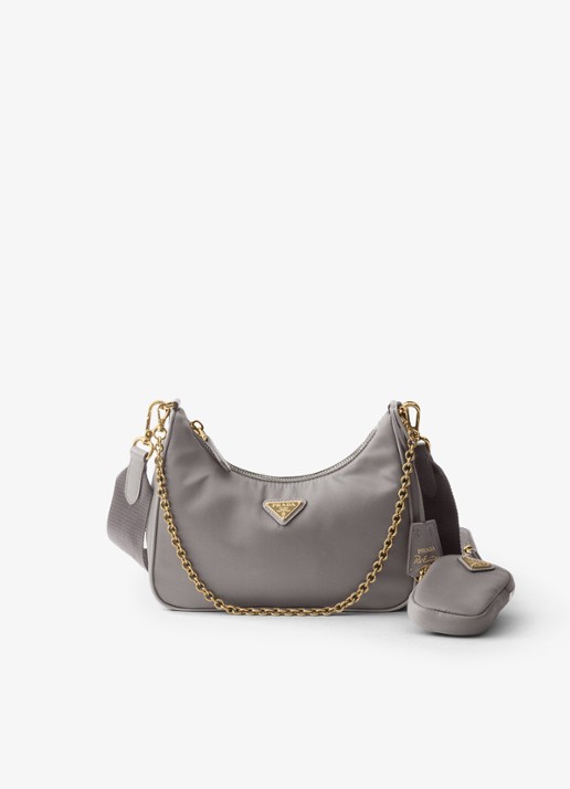 Prada Prada Re-Edition 2005 Re-Nylon crossbodytas met leren details