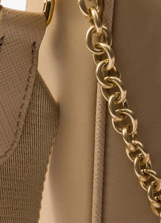 Prada Prada Re-Edition 2005 Re-Nylon crossbodytas met leren details - detail 2 camel