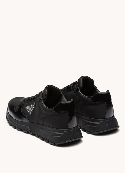 Prada Prax 01 Re-Nylon sneakers met leren details en logo - detail 7 zwart