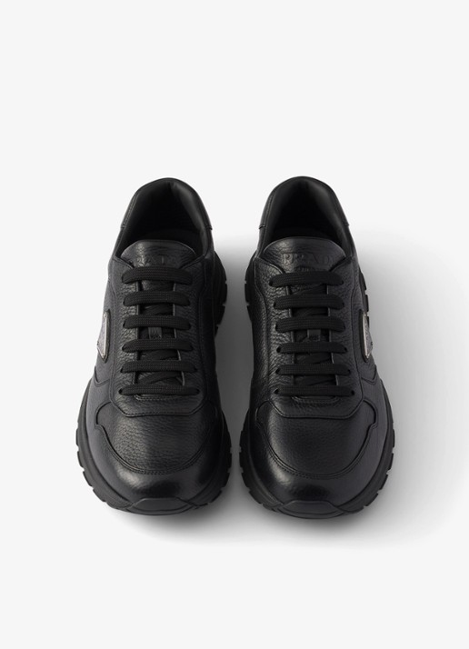 Prada Prax 2.0 sneaker van leer - detail zwart