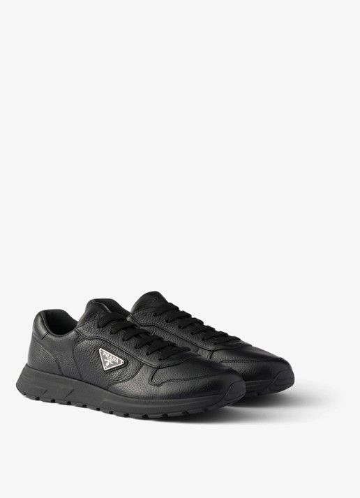 Prada Prax 2.0 sneaker van leer - voorkant 2 zwart