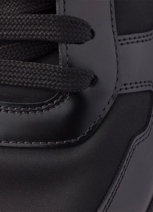 Prada Prax Re-Nylon sneaker met leren details - detail 3 zwart