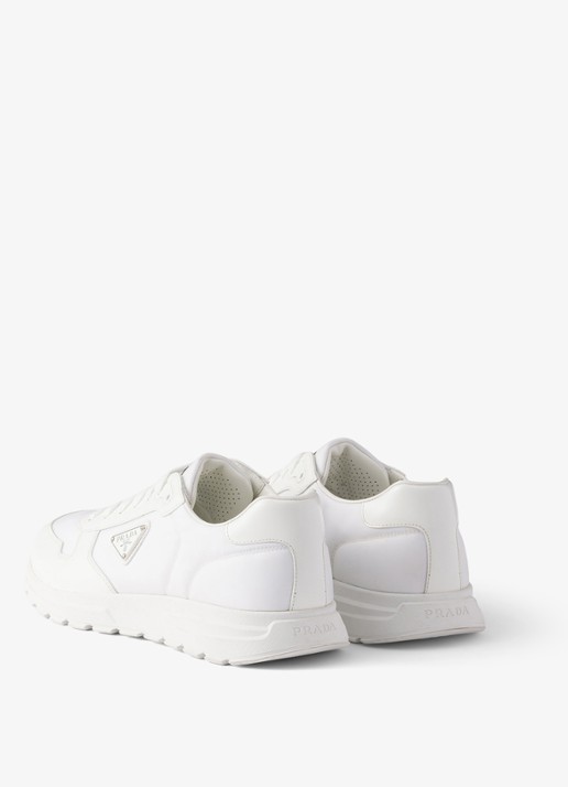Prada Prax Re-Nylon sneaker met leren details - achterkant 6 wit
