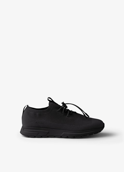 Prada Prax sneaker met gebreid bovenwerk