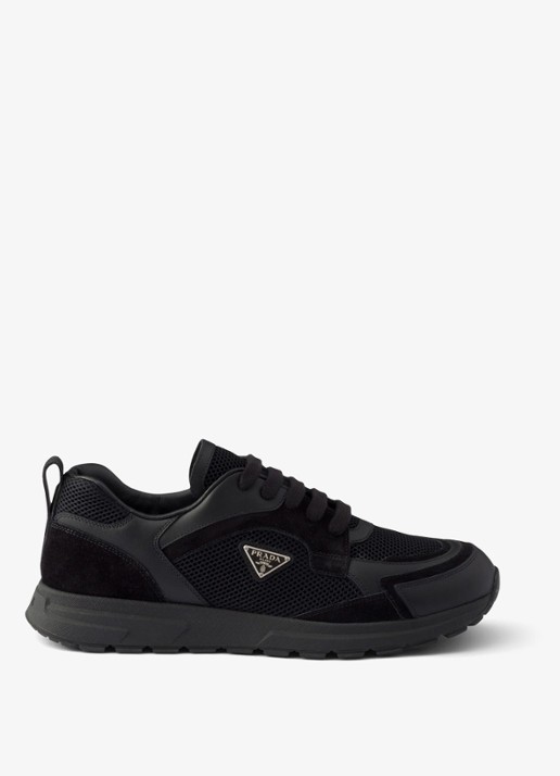 Prada Prax sneaker van leer met mesh details