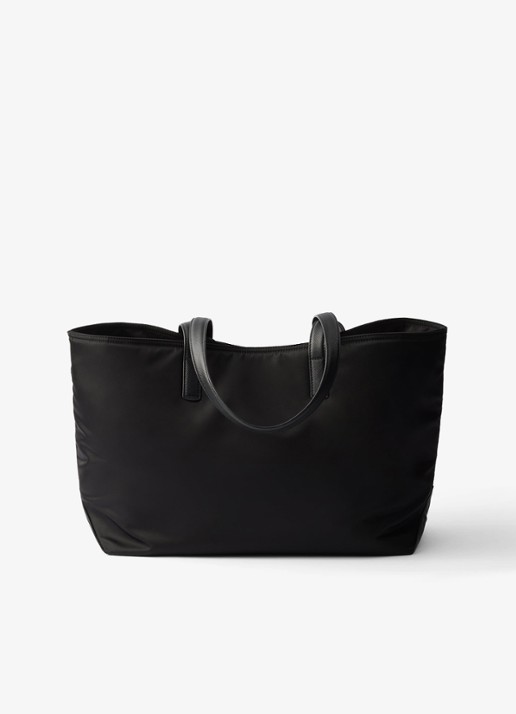 Prada Re-Edition 1978 Re-Nylon Medium shopper met leren details - achterkant 6 zwart