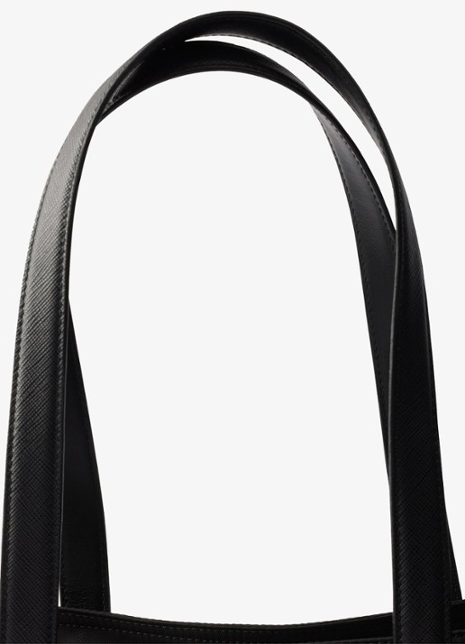 Prada Re-Edition 1978 Re-Nylon Medium shopper met leren details - detail 3 zwart