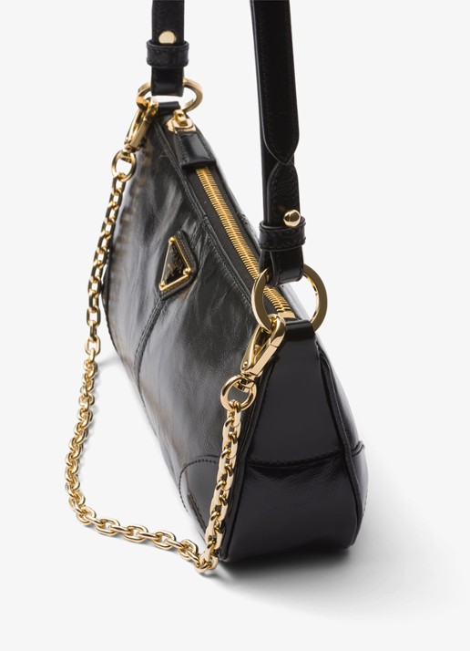 Prada Re-Edition 2002 Medium schoudertas van kalfsleer - detail 3 zwart