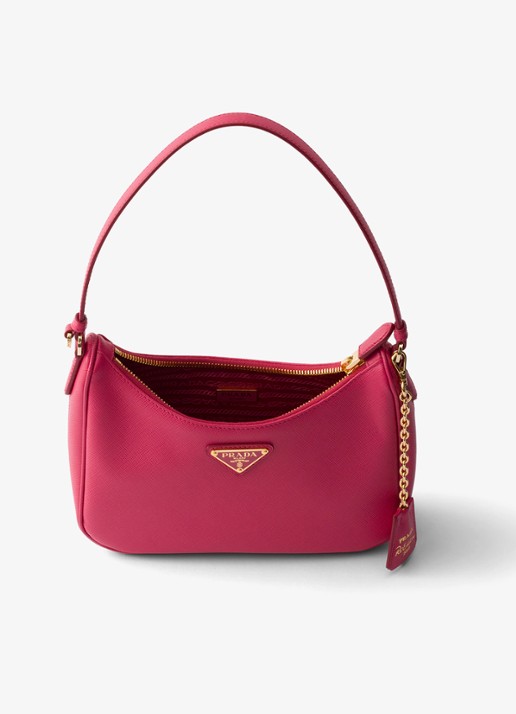 Prada Re-Edition 2005 Mini schoudertas van kalfsleer - detail 2 roze