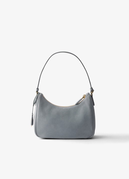 Prada Re-Edition 2005 Mini schoudertas van nubuck - achterkant 4 blauwgrijs
