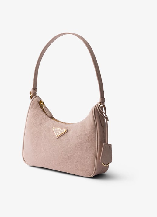 Prada Re-Edition 2005 Mini schoudertas van nubuck - voorkant 5 oudroze