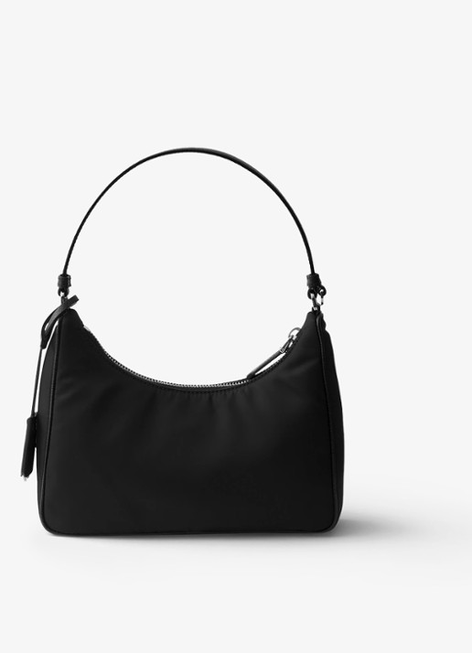 Prada Re-Edition 2005 Re-Nylon Mini schoudertas met leren details - achterkant 5 zwart