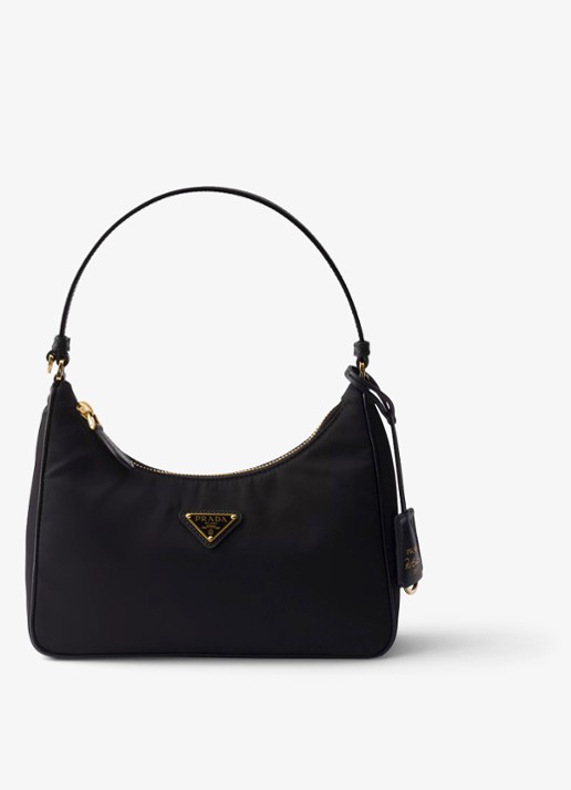 Prada Re-Edition 2005 Re-Nylon Mini schoudertas met leren details