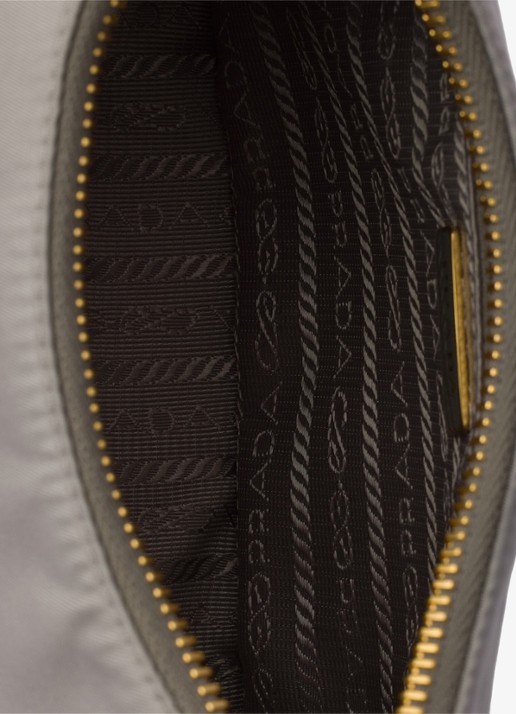 Prada Re-Edition 2005 Re-Nylon Mini schoudertas met leren details - detail 4 grijs