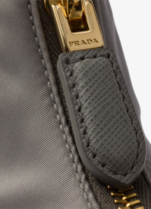 Prada Re-Edition 2005 Re-Nylon Mini schoudertas met leren details - detail 5 grijs