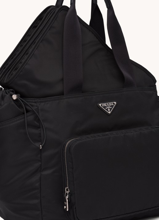 Prada Re-Nylon Baby schoudertas met afneembare schouderriem - detail 2 zwart