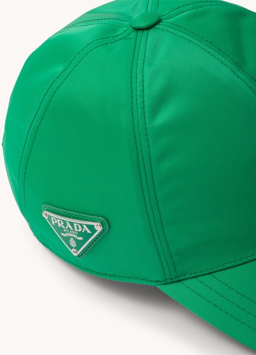 Prada Re-Nylon Baseball pet met logo - detail 2 flessengroen