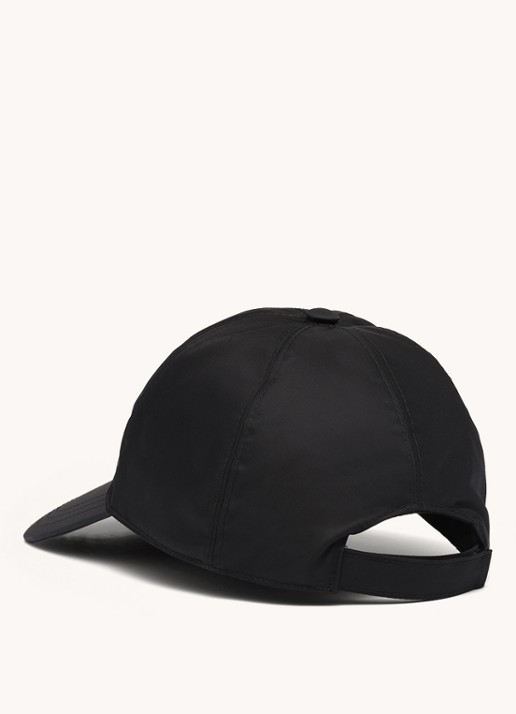 Prada Re-Nylon Baseball pet met logo - achterkant 3 zwart