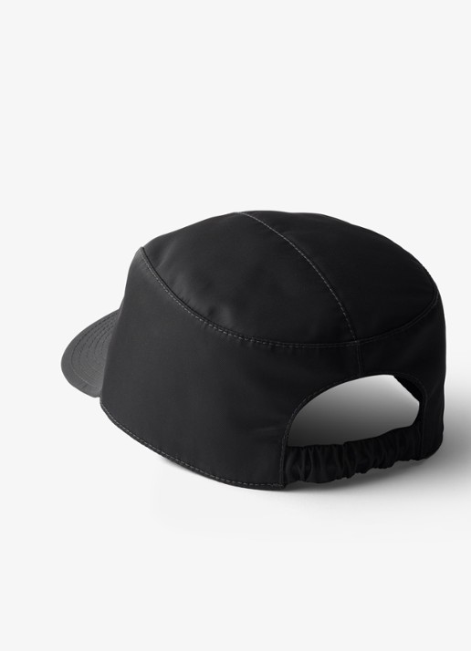 Prada Re-Nylon baseball pet met logo - achterkant zwart
