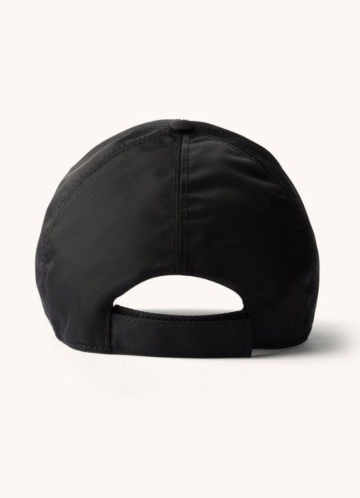 Prada Re-Nylon baseball pet met logo - achterkant 3 zwart