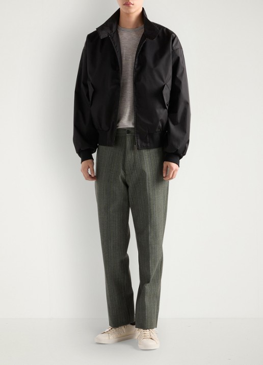Prada Re-Nylon bomberjack met klepzakken - voorkant 3 zwart