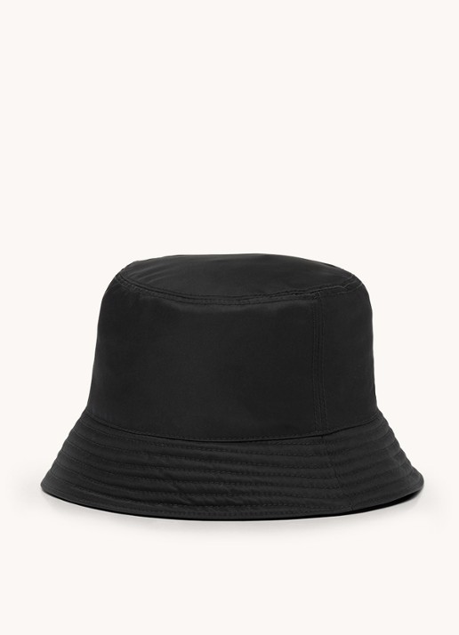 Prada Re-Nylon bucket hoed met logo - achterkant 3 zwart