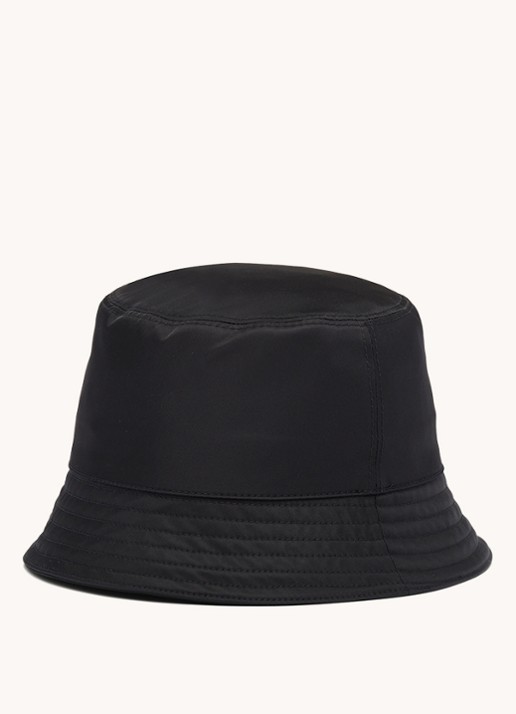Prada Re-Nylon bucket hoed met logo - achterkant 2 zwart