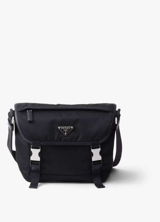 Prada Re-Nylon crossbodytas met leren details