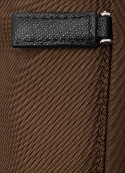 Prada Re-Nylon crossbodytas met leren details - detail 5 bruin