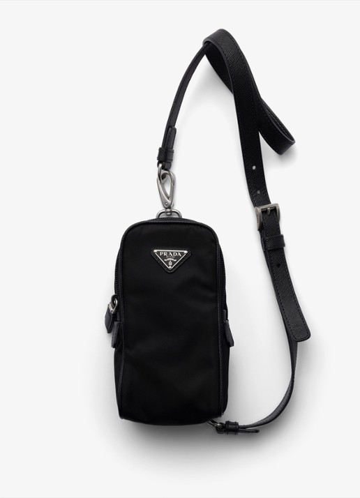 Prada Re-Nylon crossbodytas met leren details
