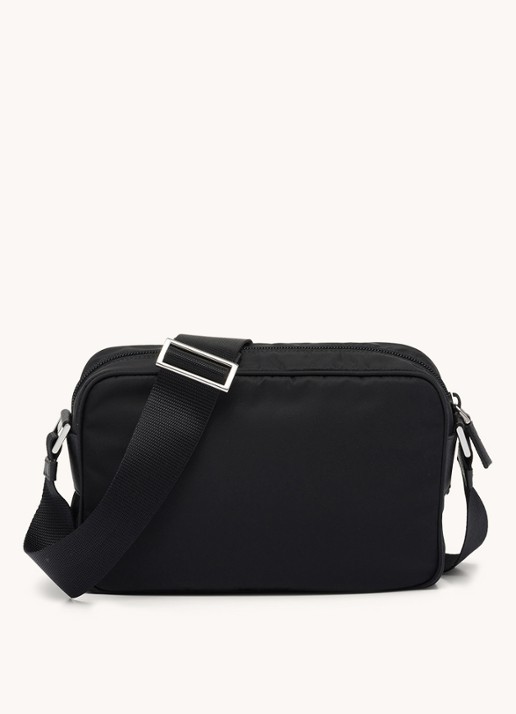 Prada Re-Nylon crossbodytas met logo - detail zwart