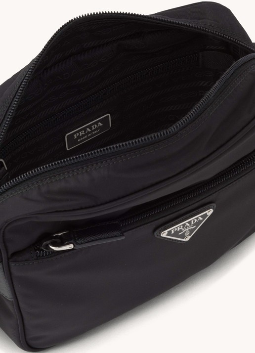Prada Re-Nylon crossbodytas met logo - detail 2 zwart