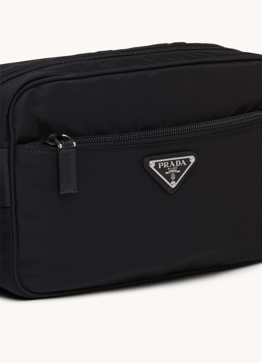 Prada Re-Nylon crossbodytas met logo - detail 3 zwart