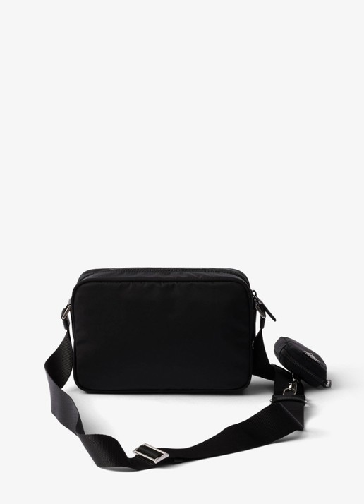 Prada Re-Nylon crossbodytas met logo - achterkant 10 zwart