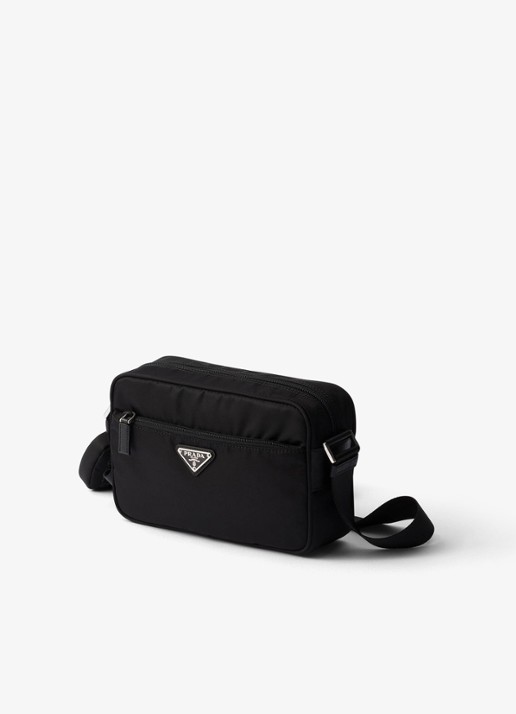 Prada Re-Nylon crossbodytas met logo - detail 8 zwart