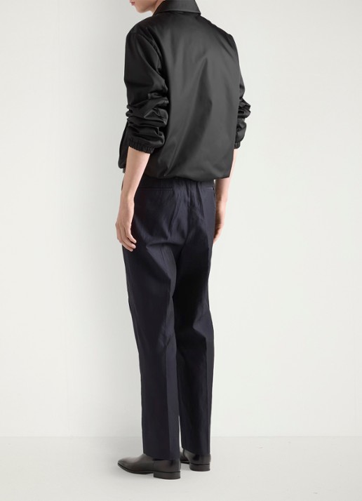 Prada Re-Nylon gewatteerd jack met ritszakken - achterkant 3 zwart