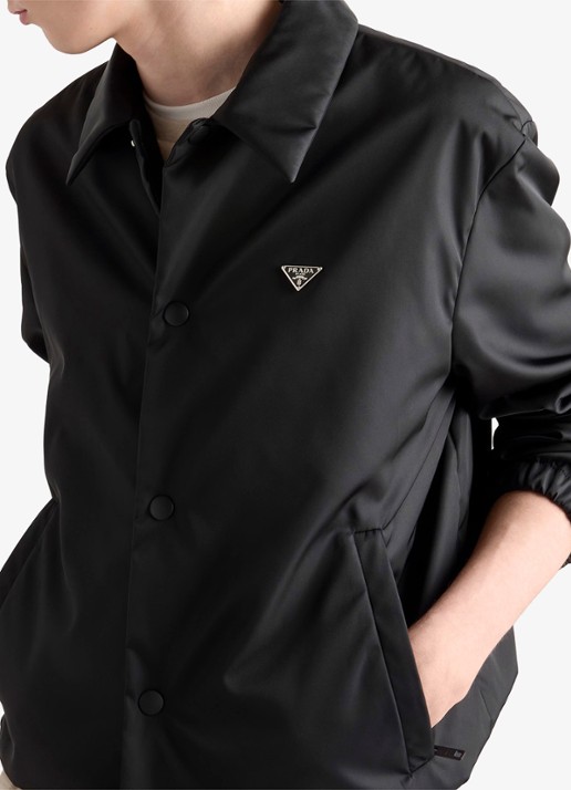 Prada Re-Nylon gewatteerd jack met ritszakken - detail 5 zwart