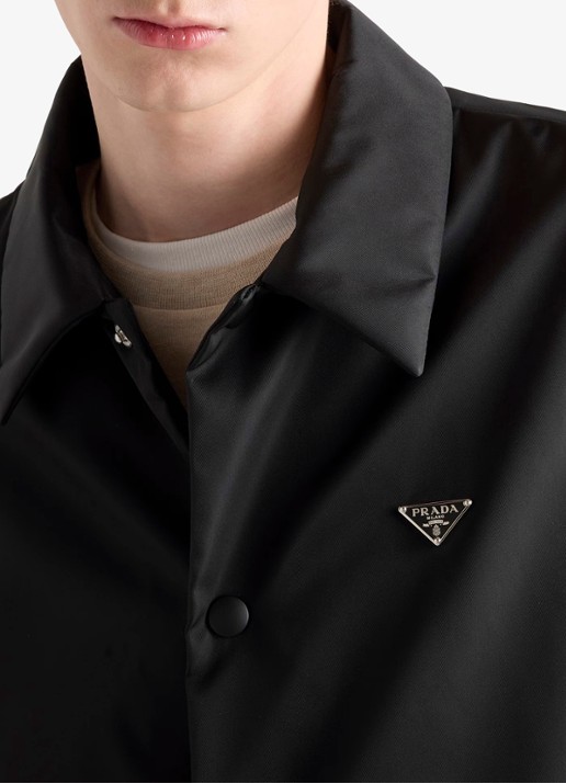 Prada Re-Nylon gewatteerd jack met ritszakken - detail 6 zwart
