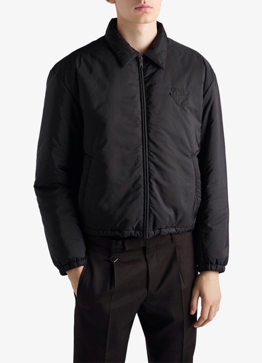 Prada Re-Nylon gewatteerd jack met steekzakken