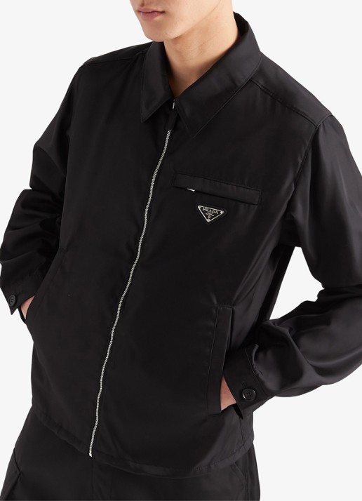 Prada Re-Nylon jack met borst- en steekzakken