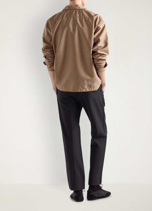 Prada Re-Nylon jack met borstzak - achterkant beige