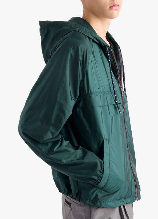 Prada Re-Nylon jack met capuchon en steekzakken