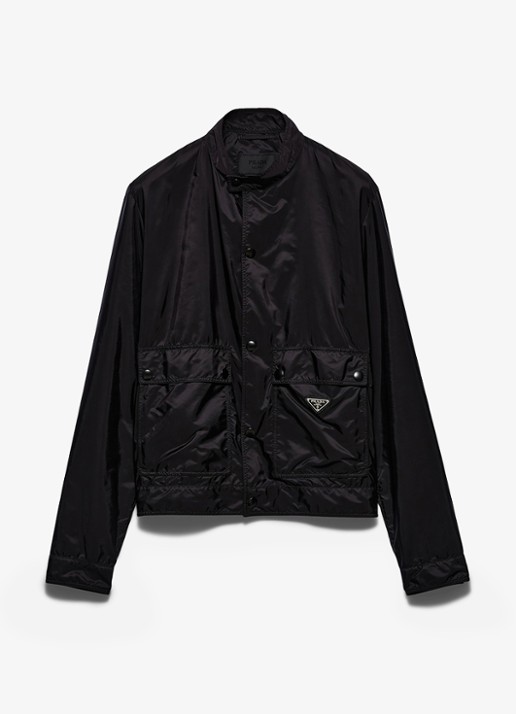 Prada Re-Nylon jack met klepzakken - voorkant 5 zwart