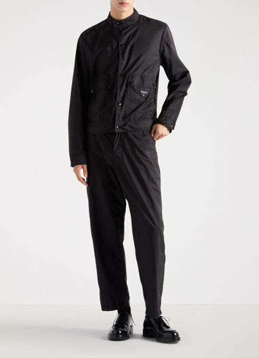 Prada Re-Nylon jack met klepzakken - voorkant 6 zwart