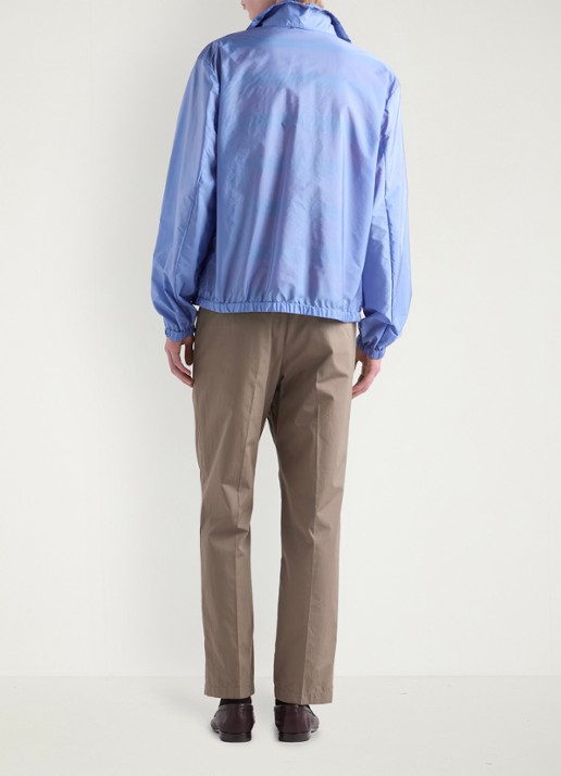 Prada Re-Nylon jack met ritszakken - achterkant lichtblauw