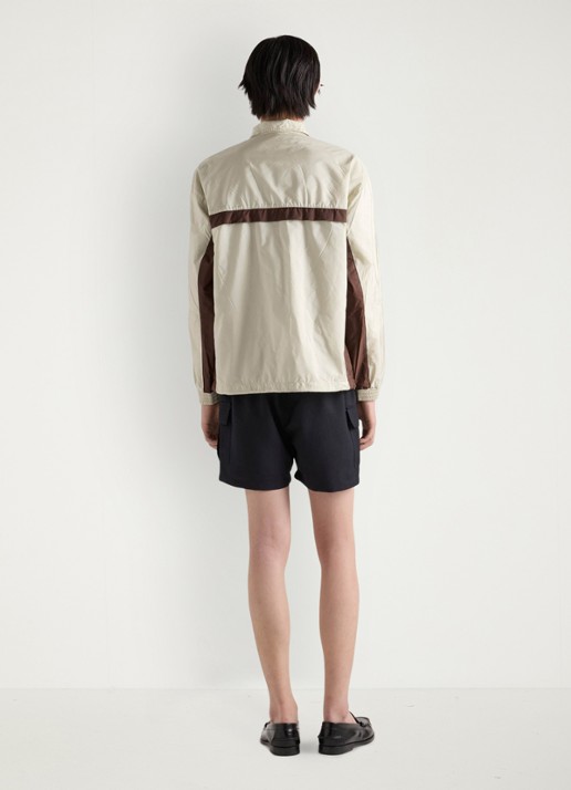 Prada Re-Nylon jack met steekzakken - achterkant 5 gebroken wit