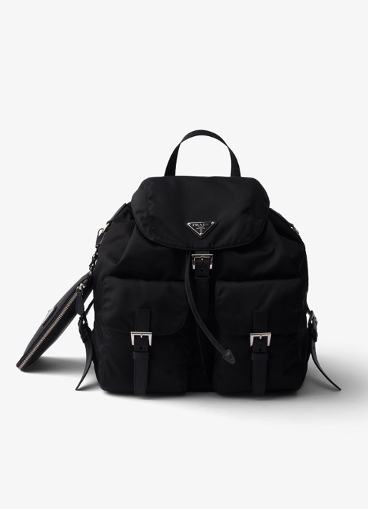 Prada Re-Nylon Medium rugzak met leren details