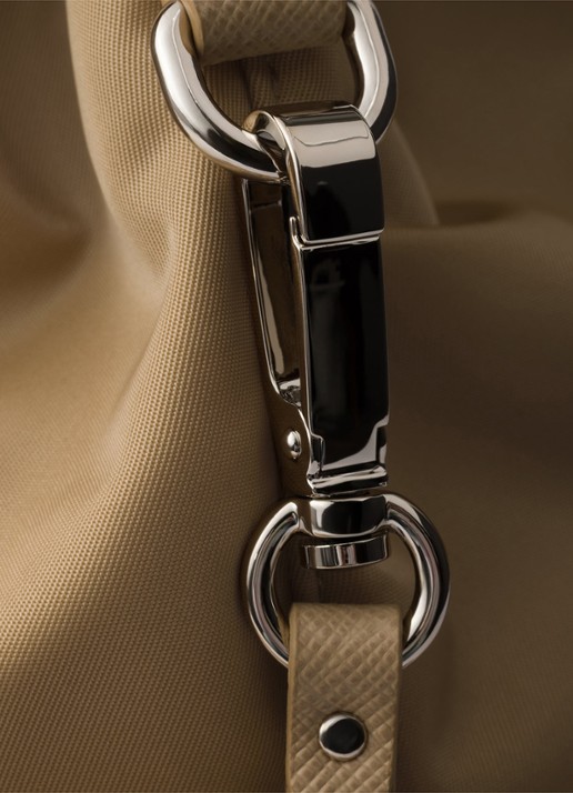 Prada Re-Nylon Medium rugzak met leren details - detail 5 lichtbruin